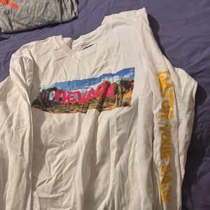 PrettyLittleThing White Long Sleeve Tee with Nevada Print